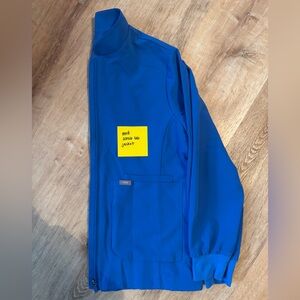 Figs Royal Blue scrub lab jacket